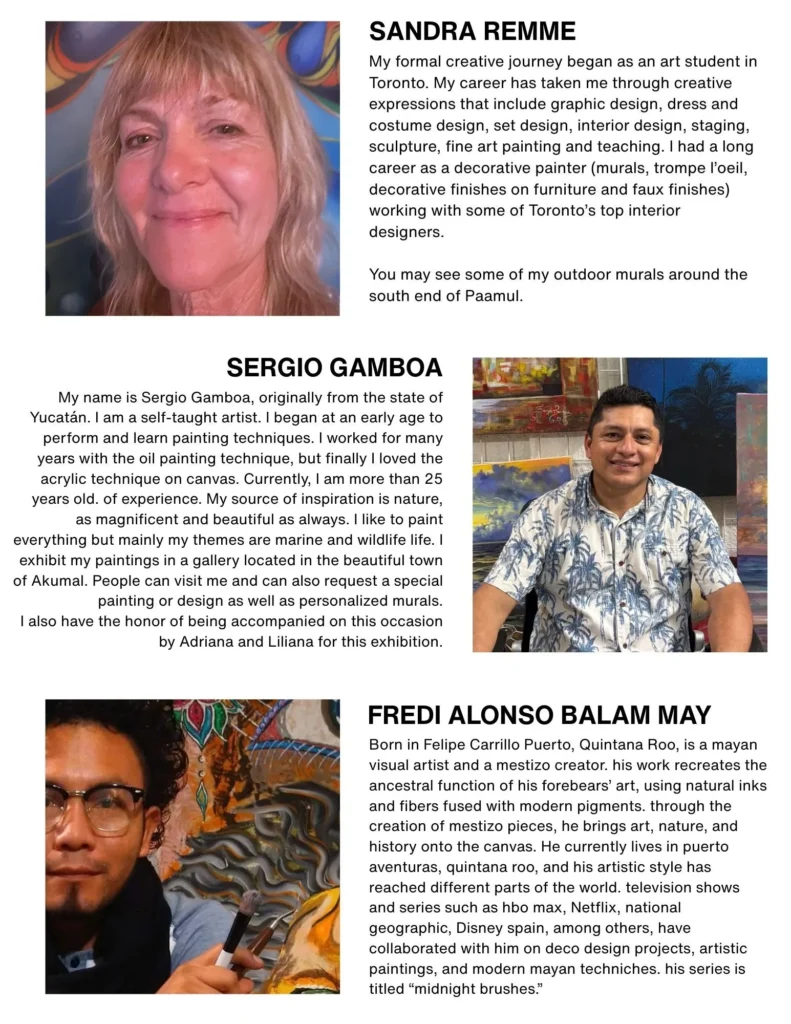 Paamul Art Show Participating Artists